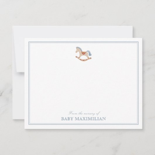 Rocking Horse, van de kwekerij van, bedankt kaart (Voorkant)