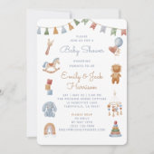 Rocking Horse, wieg mobiel, baby shower Invitatio Kaart (Voorkant)