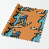 Rocking Horse Wrapping Paper Cadeaupapier (Uitgerold)