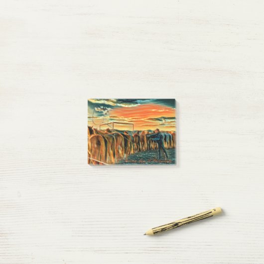 Rocking Lazy A Photography "Cody and the Cavvy" Post-it® Notes (Op bureau)