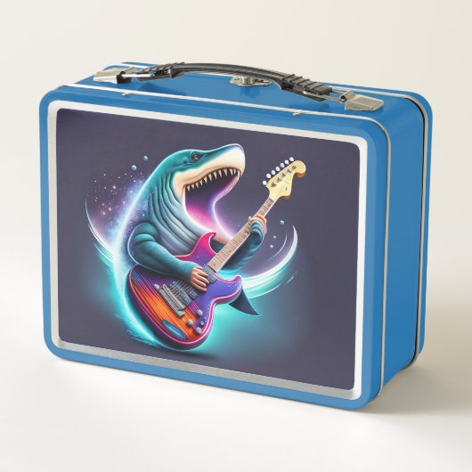 Rocking Megalodon Metal Lunchbox (Achterkant)
