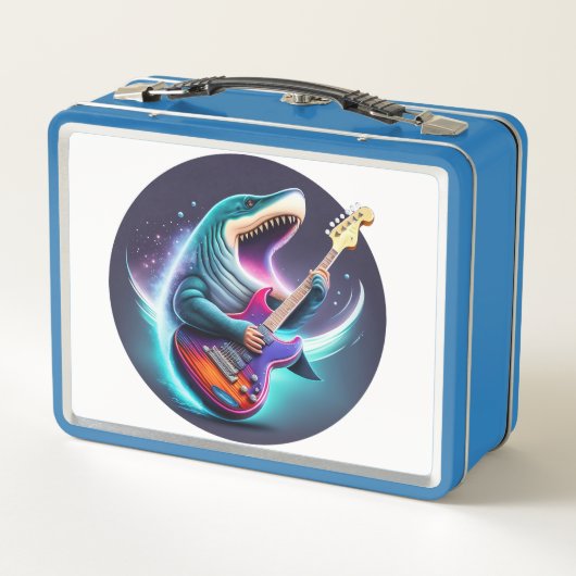 Rocking Megalodon Metal Lunchbox (Achterkant)
