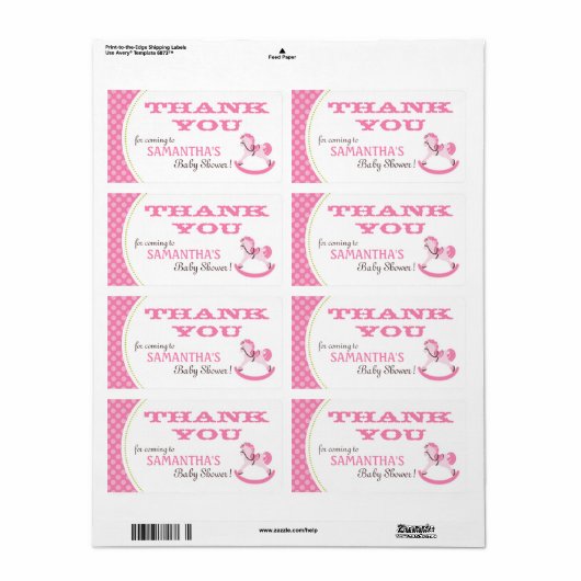 Rocking Paard Meisje TY Label B3 (Full Sheet)