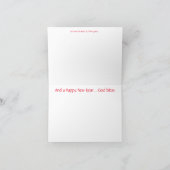 Rocking Paard met Rode Kerstmisbollen Feestdagen Kaart (Binnen)