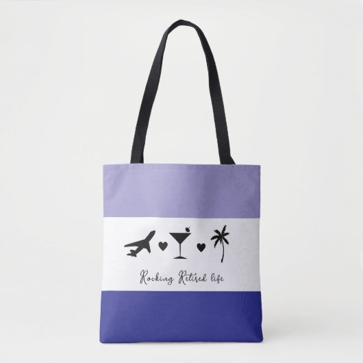Rocking pensionering leven vrouwelijk aangepaste b tote bag (Voorkant)