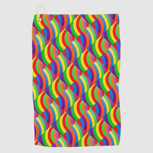 ROCKING RAINBOW SOCK SMALL PATTERNS GOLFHANDDOEK (Voorkant)