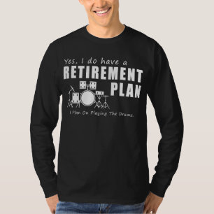Rocking Retirement Beats: Drum spelen grappige T-S T-shirt