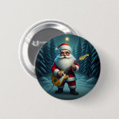 Rocking Santa Ronde Button 5,7 Cm (Voorkant /achterkant)