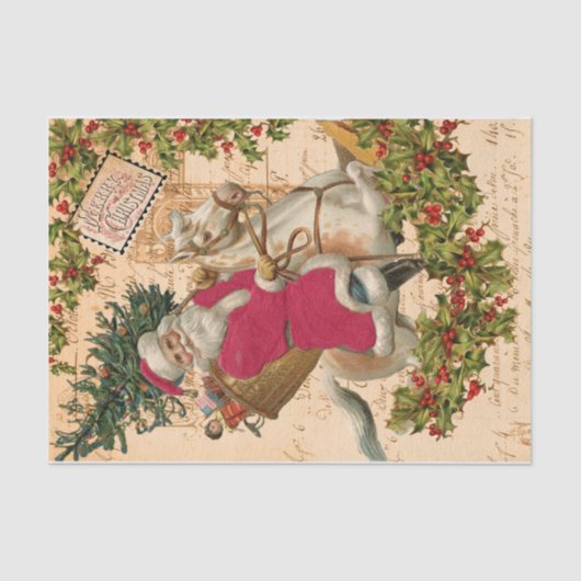 Rocking Santa Tissuepapier (Voorkant)