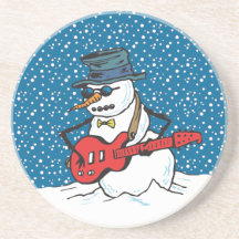 Rocking Snowman die gitaar speelt
