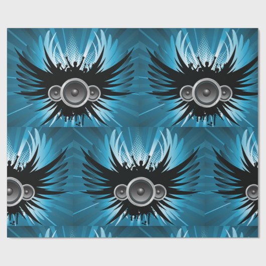 Rocking Speakers Wrapping Paper Cadeaupapier (Vlak)