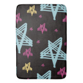 Rocking Stars Roze Blauw Zwart  Badmat (Voorkant Verticaal)