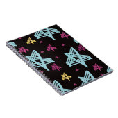 Rocking Stars Roze Blauw Zwart  Notitieboek (Rechterzijde)
