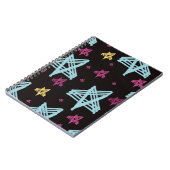 Rocking Stars Roze Blauw Zwart  Notitieboek (Linkerzijde)