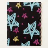 Rocking Stars Roze Blauw Zwart Planner (Achterkant)