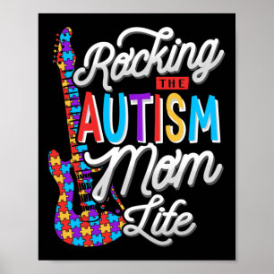 Rocking The Autism Mom Life Autisme Bewustzijn Poster