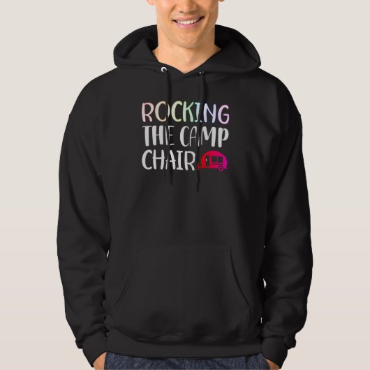 Rocking the Camp Chair Camping Boondocking voor Ki Hoodie (Voorkant)