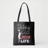 Rocking The Cheer Mom Life Funny Cheerleader Funny Tote Bag (Voorkant)