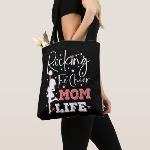 Rocking The Cheer Mom Life Funny Cheerleader Funny Tote Bag