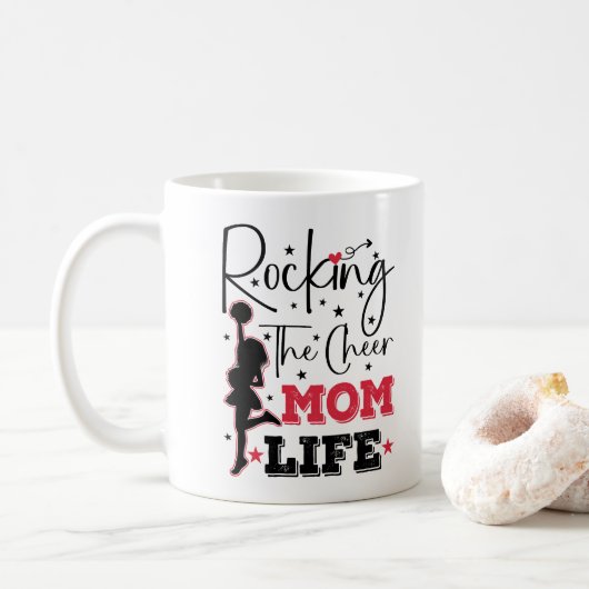 Rocking the Cheer Mom Life Grappig Cheerleading Co Koffiemok (Met donut)