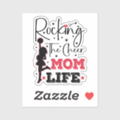 Rocking the Cheer Mom Life Grappig Cheerleading Co Sticker (Vel)