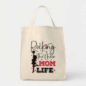 Rocking the Cheer Mom Life Grappig Cheerleading Co Tote Bag (Voorkant)