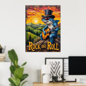 Rocking the Hills beroemd gemaakt door Sunset Beat Poster (Thuiskantoor)