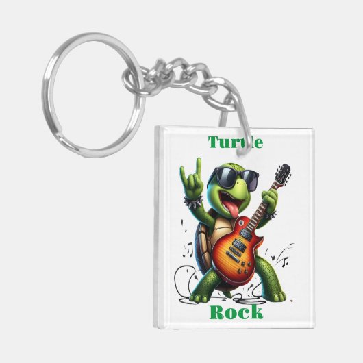 Rocking Turtle Jam Session Sleutelhanger (Voorkant Links)