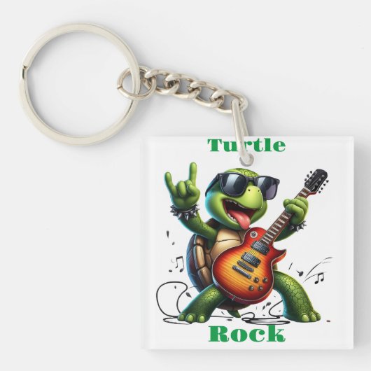 Rocking Turtle Jam Session Sleutelhanger (Voorkant)