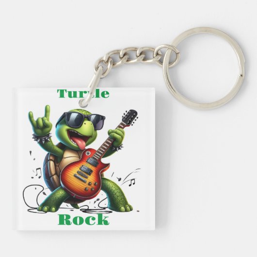 Rocking Turtle Jam Session Sleutelhanger (Achterkant)
