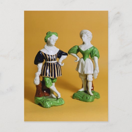 Rockingham figuren uit de Commedia Briefkaart (Voorkant)