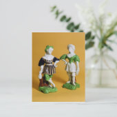 Rockingham figuren uit de Commedia Briefkaart (Staand voorkant)