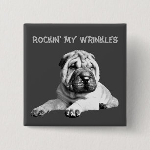 Rockin'Mijn rimpels Shar Pei Pin Button
