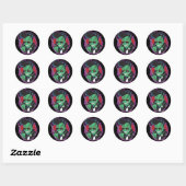 RockitJohnny_UndodeGhoulie Ronde Sticker (Vel)