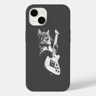 Rockkat die gitaar speelt - Grappige gitaar kat iPhone 14 Hoesje