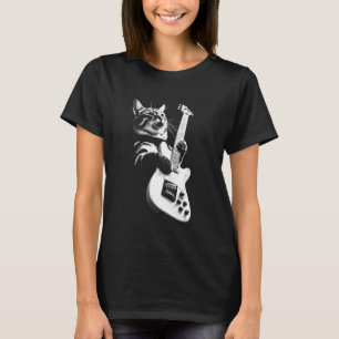 Rockkat die gitaar speelt - Grappige gitaar kat ro T-shirt