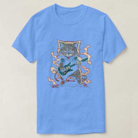 Rockkat van Gitaarwoede T-shirt (Design voorkant)