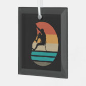 Rockklimberklimmers Glas Ornament (Voorkant links)