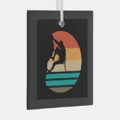 Rockklimberklimmers Glas Ornament (Voorkant Rechts)