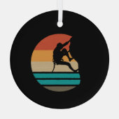 Rockklimberklimmers Glas Ornament (Achterkant)