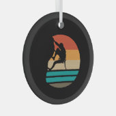 Rockklimberklimmers Glas Ornament (Voorkant Rechts)