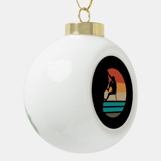 Rockklimberklimmers Keramische Bal Ornament (Links)