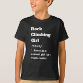 Rockklimmeisje definitie T-Shirt grappig (Voorkant)