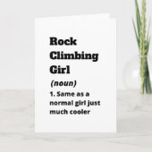 Rockklimmeisje Kaart (Voorkant)
