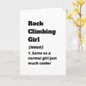 Rockklimmeisje Kaart (Gele Bloem)