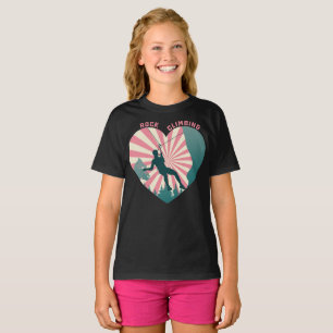 Rockklimmeisje, klimmer en klimminnaar t-shirt