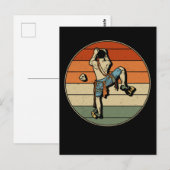 Rockklimmer in de binnenband van de bergbeklimmer briefkaart (Voorkant / Achterkant)