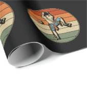 Rockklimmer in de binnenband van de bergbeklimmer cadeaupapier (Rol Hoek)