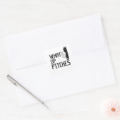 Rockklimmer, klimbergift vierkante sticker (Envelop)