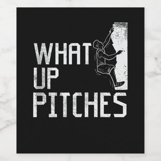 Rockklimmer, klimbergift wijn etiket (Enkel label)